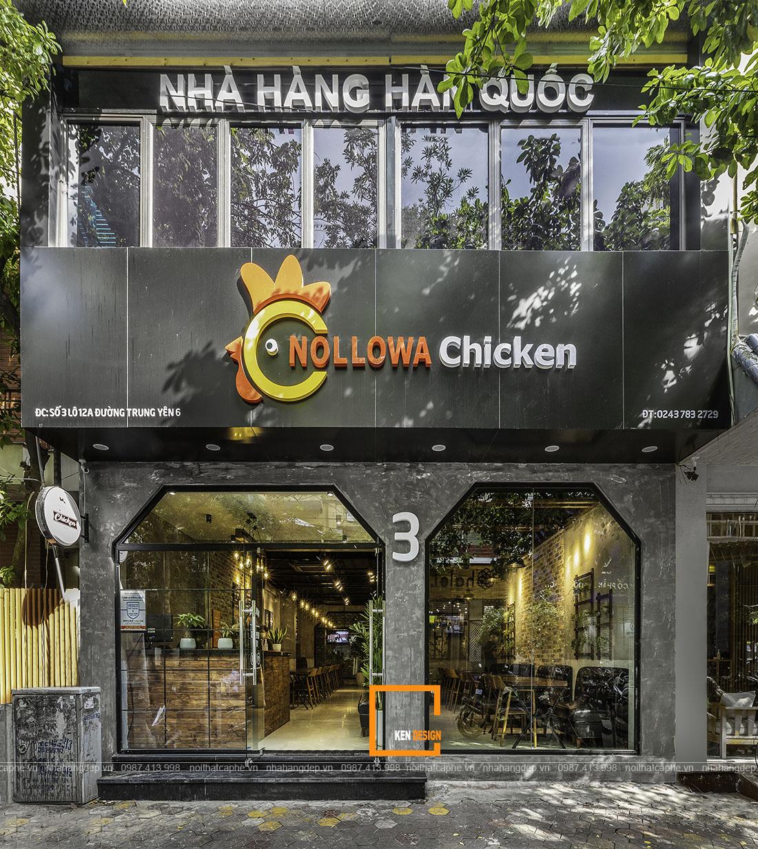 Thi công nhà hàng Hàn Quốc Nollowa Chicken